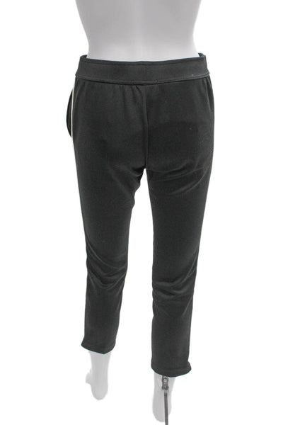 Pam & Gela Womens Track Pants Striped Gray Drawstring Polyester Size PP