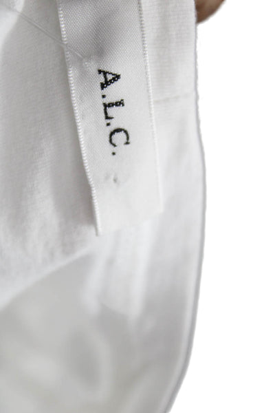 ALC Women Basic Cotton Crew Neck Short Sleeve T-Shirt White Size XS