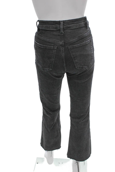 MNG Women Cropped Gray High Rise Jeans 27in Cotton Blend Size 2
