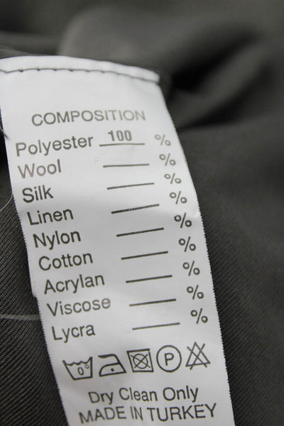 Celina's Women Straight Pencil Skirt Gray Polyester Midi Zip Size 46