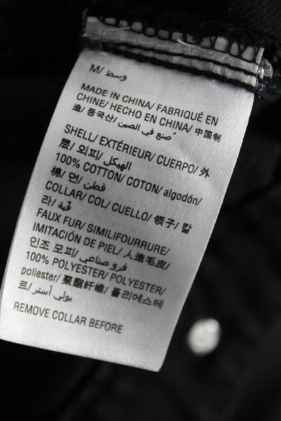 Style & Co Womens Black Cotton Basic Jacket Button Size S