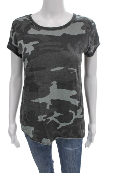We The Free Womens Basic Camouflage Gray T-Shirt Size S