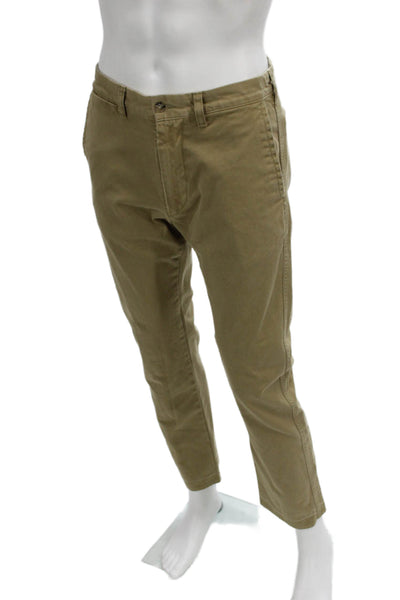 Polo Ralph Lauren Mens Chino Pants Beige Cotton Button Size 32