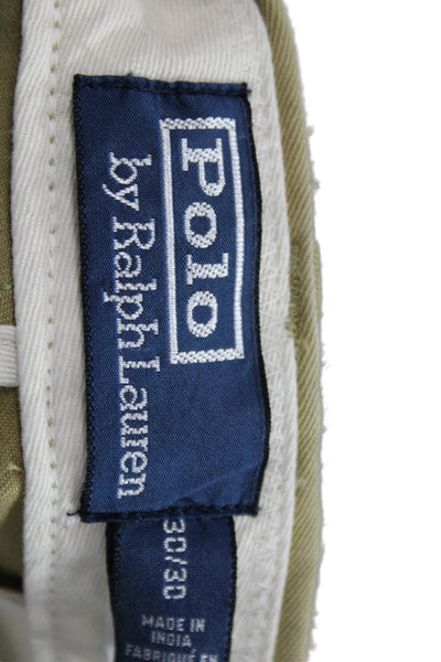 Polo Ralph Lauren Mens Chino Pants Beige Cotton Button Size 32