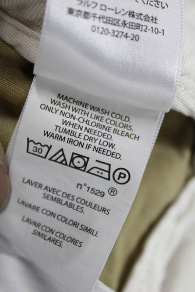 Polo Ralph Lauren Mens Chino Pants Beige Cotton Button Size 32