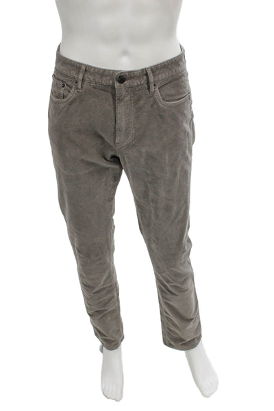 Faherty Mens Chino Pants Gray Button Organic Cotton Size 31
