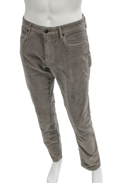 Faherty Mens Chino Pants Gray Button Organic Cotton Size 31