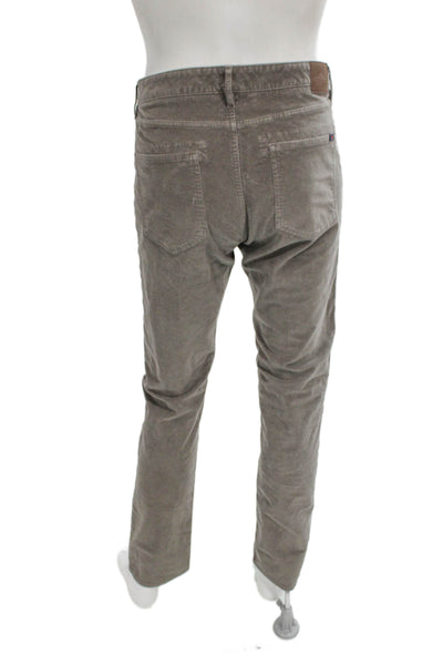Faherty Mens Chino Pants Gray Button Organic Cotton Size 31