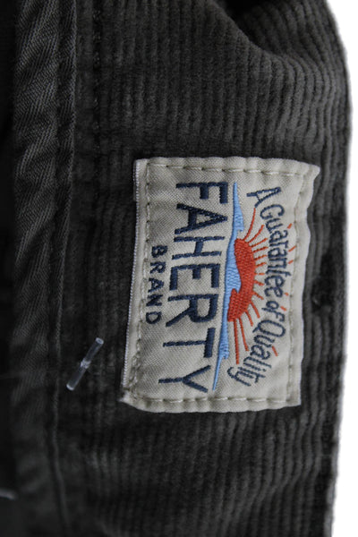 Faherty Mens Chino Pants Gray Button Organic Cotton Size 31