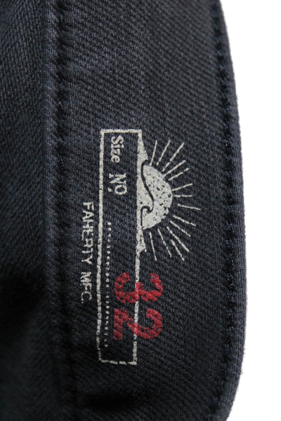 Faherty Mens Straight Jeans Gray Size 32