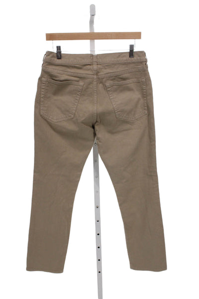 J Crew Mens Beige Cotton Chino Pants Button Closure Size 31