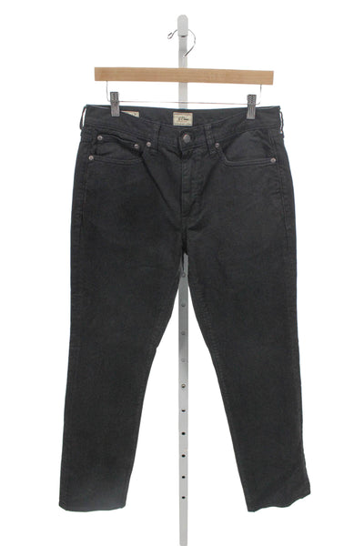 J Crew Men Straight Jeans Gray Cotton Blend Button Size 31