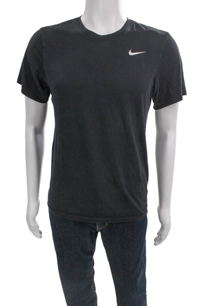 Nike Mens Basic Cotton Crew Neck Gray T-Shirt Short Sleeve Size S