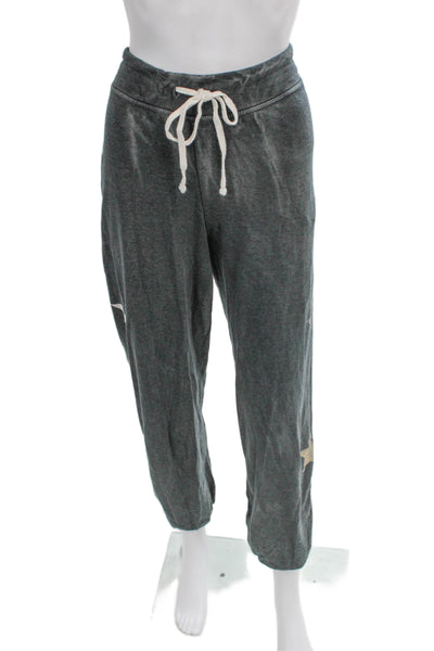 Sundry Womens Jogger Pants Gray Star Print Lyocell Drawstring Size 3