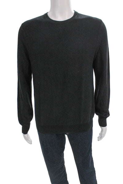 J Crew Mens Pullover Sweater Gray 100% Cotton Crew Neck Long Sleeve Size M