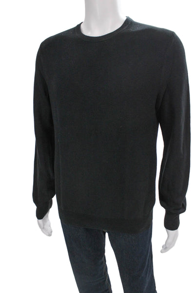 J Crew Mens Pullover Sweater Gray 100% Cotton Crew Neck Long Sleeve Size M