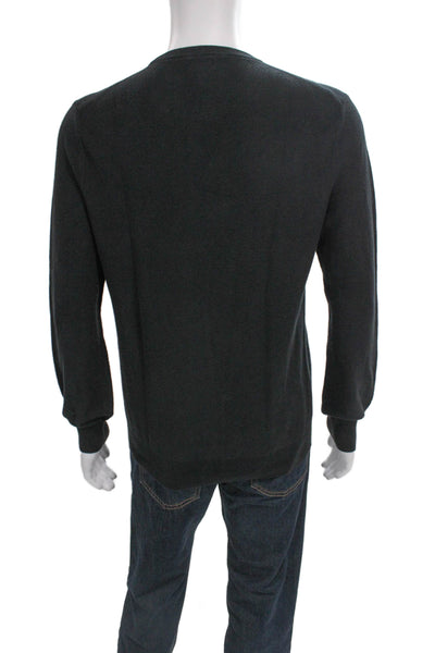 J Crew Mens Pullover Sweater Gray 100% Cotton Crew Neck Long Sleeve Size M