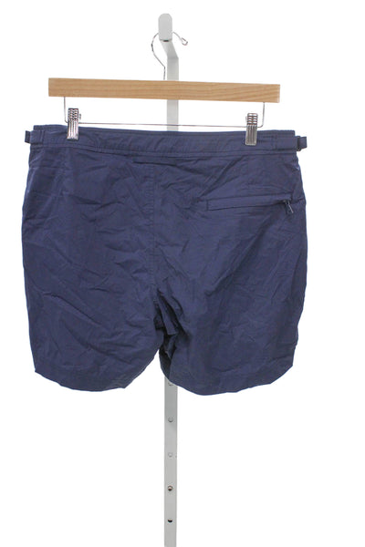 Orlebar Brown Mens Casual Blue Nylon Solid Shorts Size 32