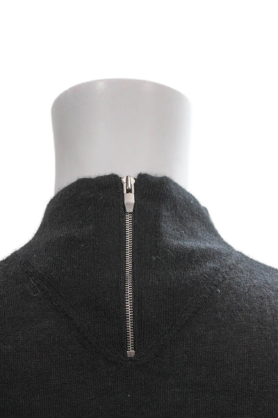 Theyskens Theory Women Gray Mock Neck 66% Cashmere Pullover Sweater Size M