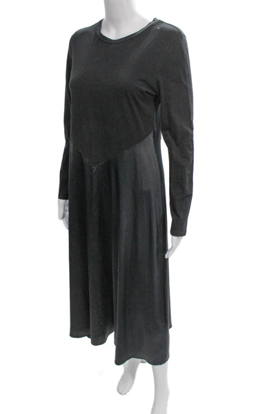 Zara Womens A-Line Dress Gray Long Sleeve Knee Length Polyester Size S