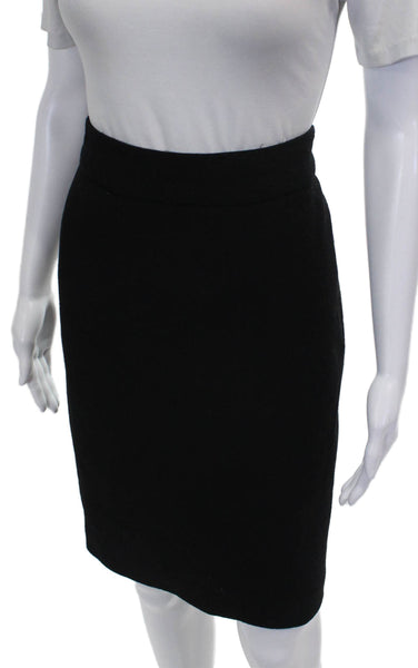 Armani Collezioni Women Wool Pencil Skirt Knee Length Gray Zip Size 6