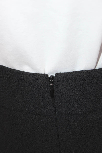 Armani Collezioni Women Wool Pencil Skirt Knee Length Gray Zip Size 6