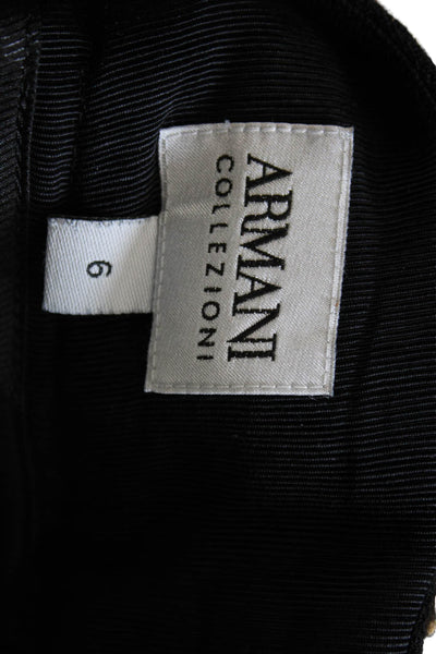 Armani Collezioni Women Wool Pencil Skirt Knee Length Gray Zip Size 6
