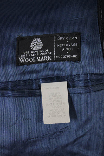 Calvin Klein Mens Blue Wool Striped Blazer Size 44
