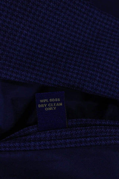 Club Room Mens Blue Wool Check Blazer Size 42