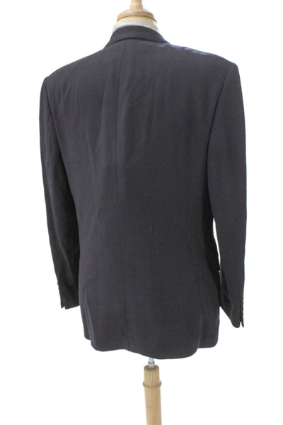 Boss Hugo Boss Mens Blue All Wool Solid Blazer Size 42