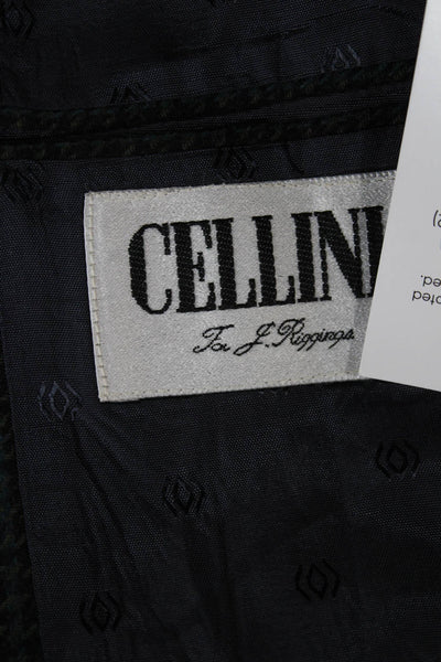 Celini Mens Blazer Multicolor Wool Check Size 40