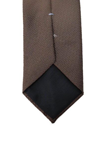 Oscar de la Renta Mens Textured Necktie Brown Size OS