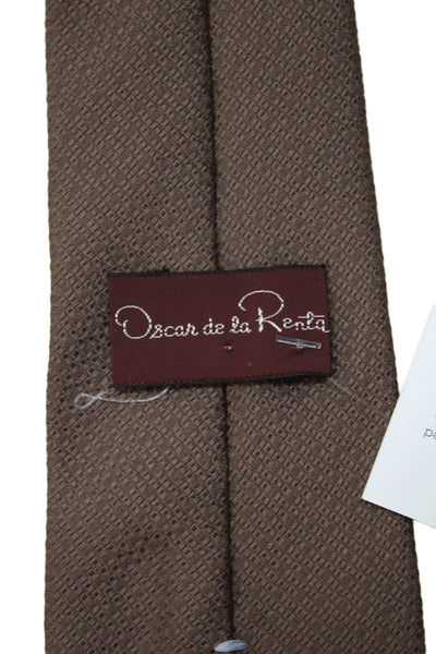 Oscar de la Renta Mens Textured Necktie Brown Size OS