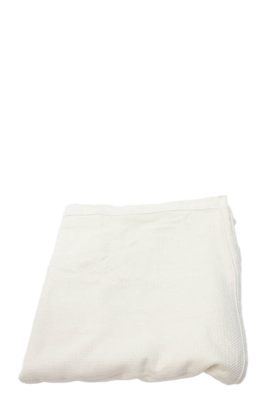 Hudson Park Unisex Adult Queen Throw Blanket White Cotton
