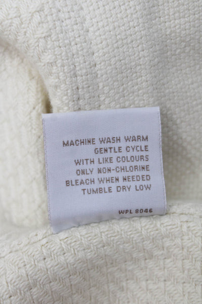 Hudson Park Unisex Adult Queen Throw Blanket White Cotton