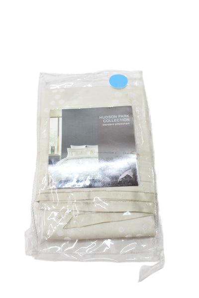 Hudson Park Unisex Polka Dot Standard Pillowsham Mosaic Beige