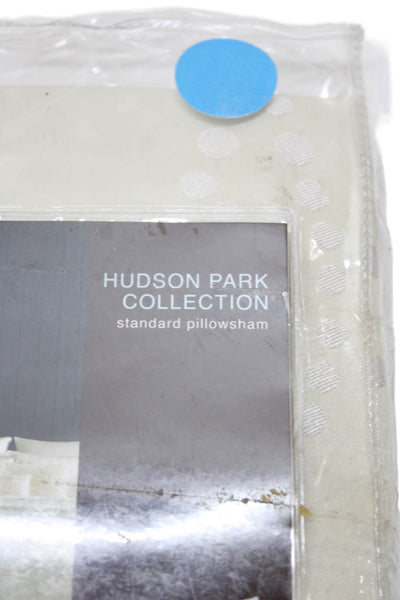 Hudson Park Unisex Polka Dot Standard Pillowsham Mosaic Beige