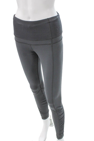 Lululemon Women Ankle Leggings Gray Nylon Pull On Size 8