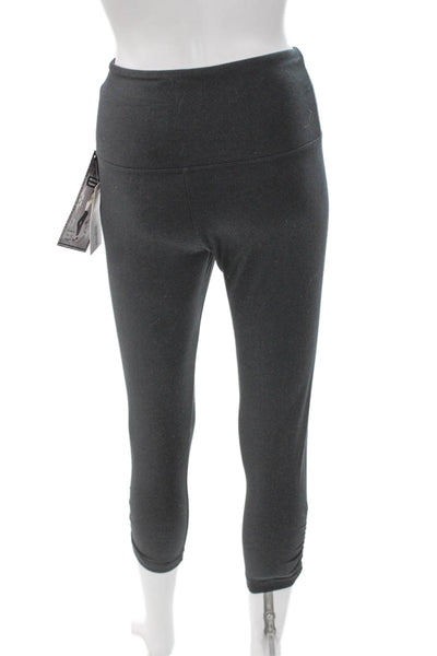 Lisse Women Capri Leggings Gray Cotton Size M