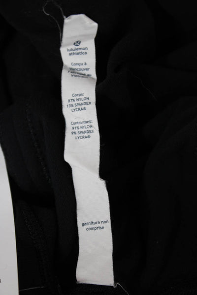 Lululemon Womens Black Ankle Nylon Leggings Pull On Size 8