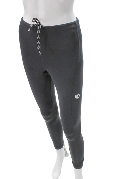 Pearl Izumi Women Footless Tights Black Nylon Spandex Solid Size M