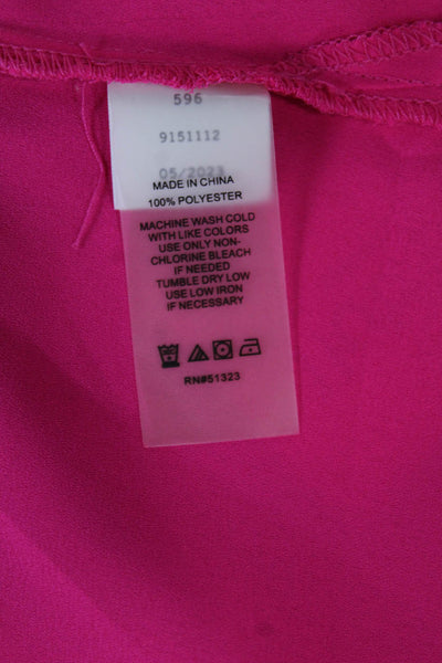 Vince Camuto Womens Basic Pink V-Neck Sleeveless Blouse Size XL