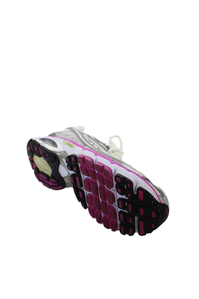 Nike Womens Lace Up Knit Logo Air Max Moto 5 Running Sneakers White Purple 11