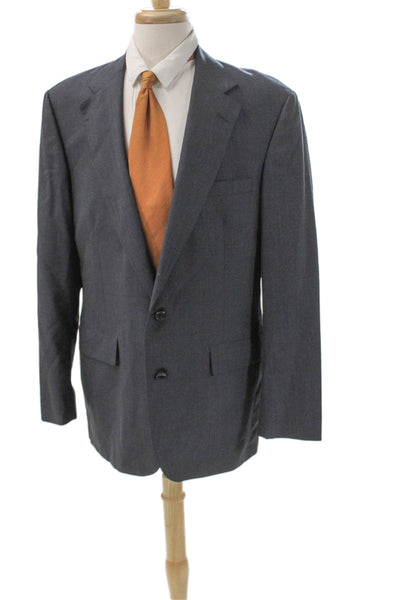 Brooks Brothers Mens Gray Check Wool Blazer Size 44