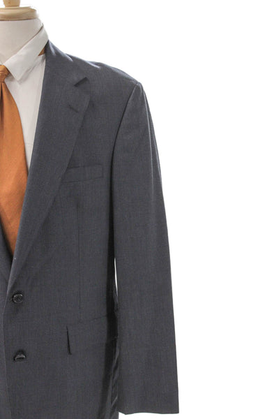 Brooks Brothers Mens Gray Check Wool Blazer Size 44