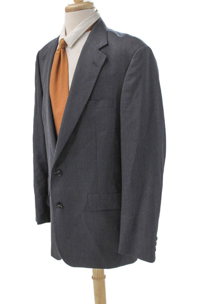 Brooks Brothers Mens Gray Check Wool Blazer Size 44