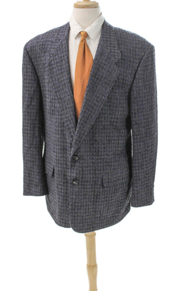 Tallia Mens Gray Checked Blazer Size 44