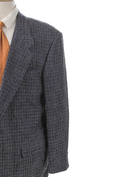 Tallia Mens Gray Checked Blazer Size 44