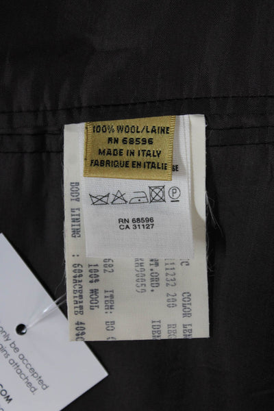 Donna Karan Signature Mens Blazer Gray Wool Button Size 46