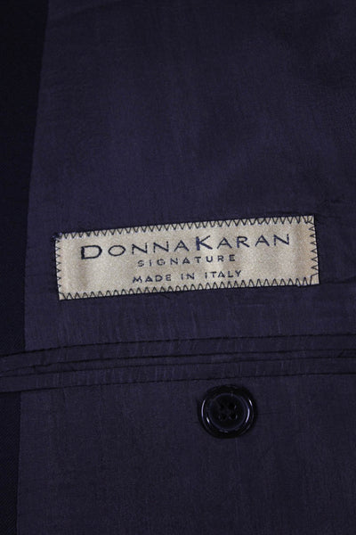 Donna Karan Signature Mens Blazer Gray Wool Button Size 46